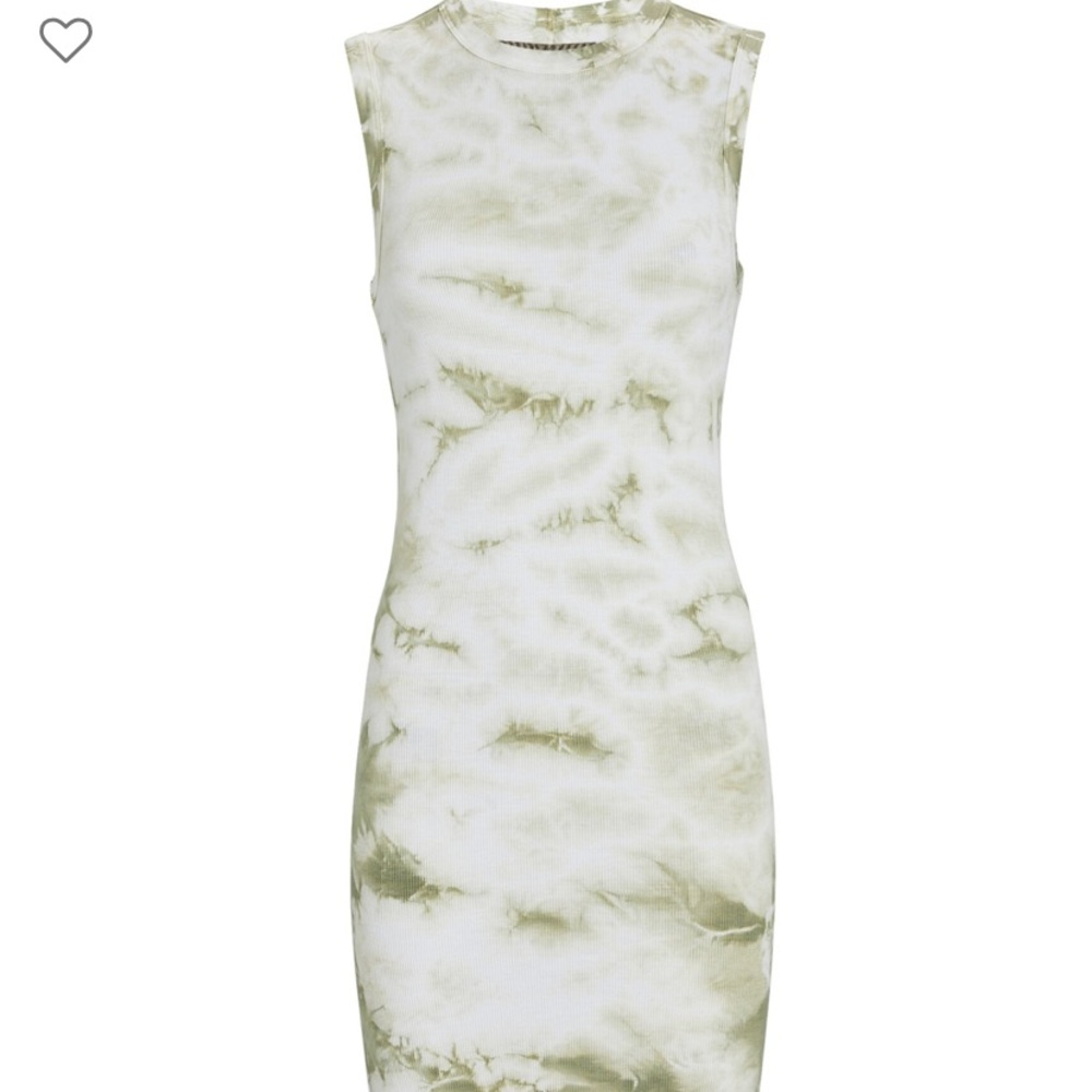 ENZA COSTA Silk Rib Tie-Dye Tank Dress